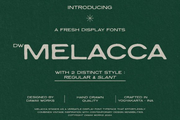 Malacca Font: A Nostalgic Display Font for Modern Design