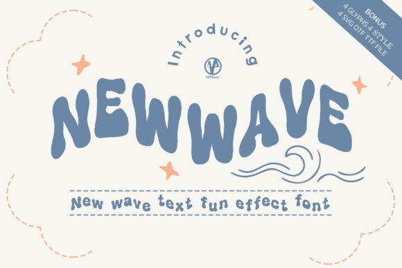 New Wave Display Font for Retro-Themed Web Designs