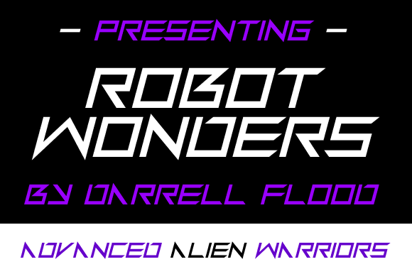 Robot Wonders Font for Modern Handmade Creations