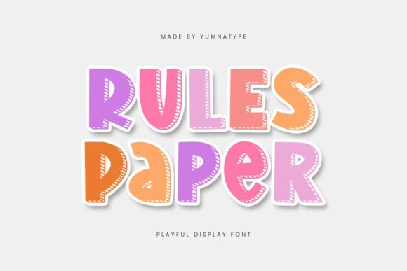Rules Paper Font for Creative Makers and Handmade Sellers