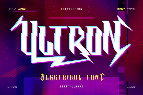 Ultron: The Lightning-Inspired Display Font for High-Impact Campaigns